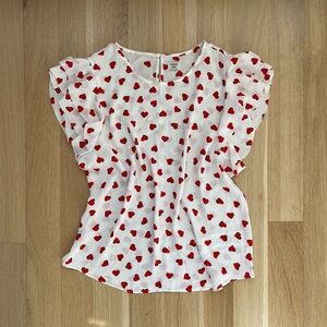 Sunday Best Heart Print Blouse
